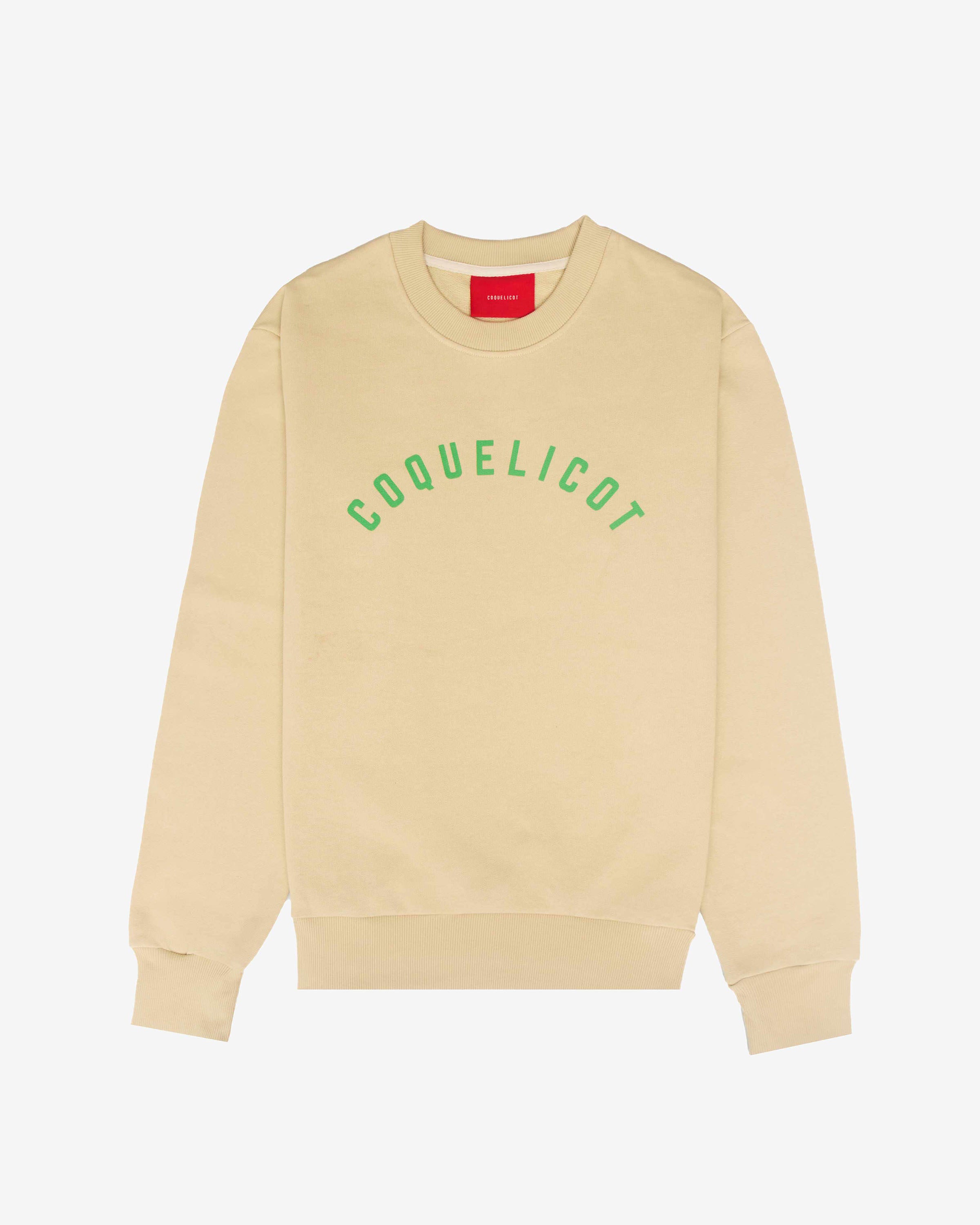 Sweat Ecru Titre Vert