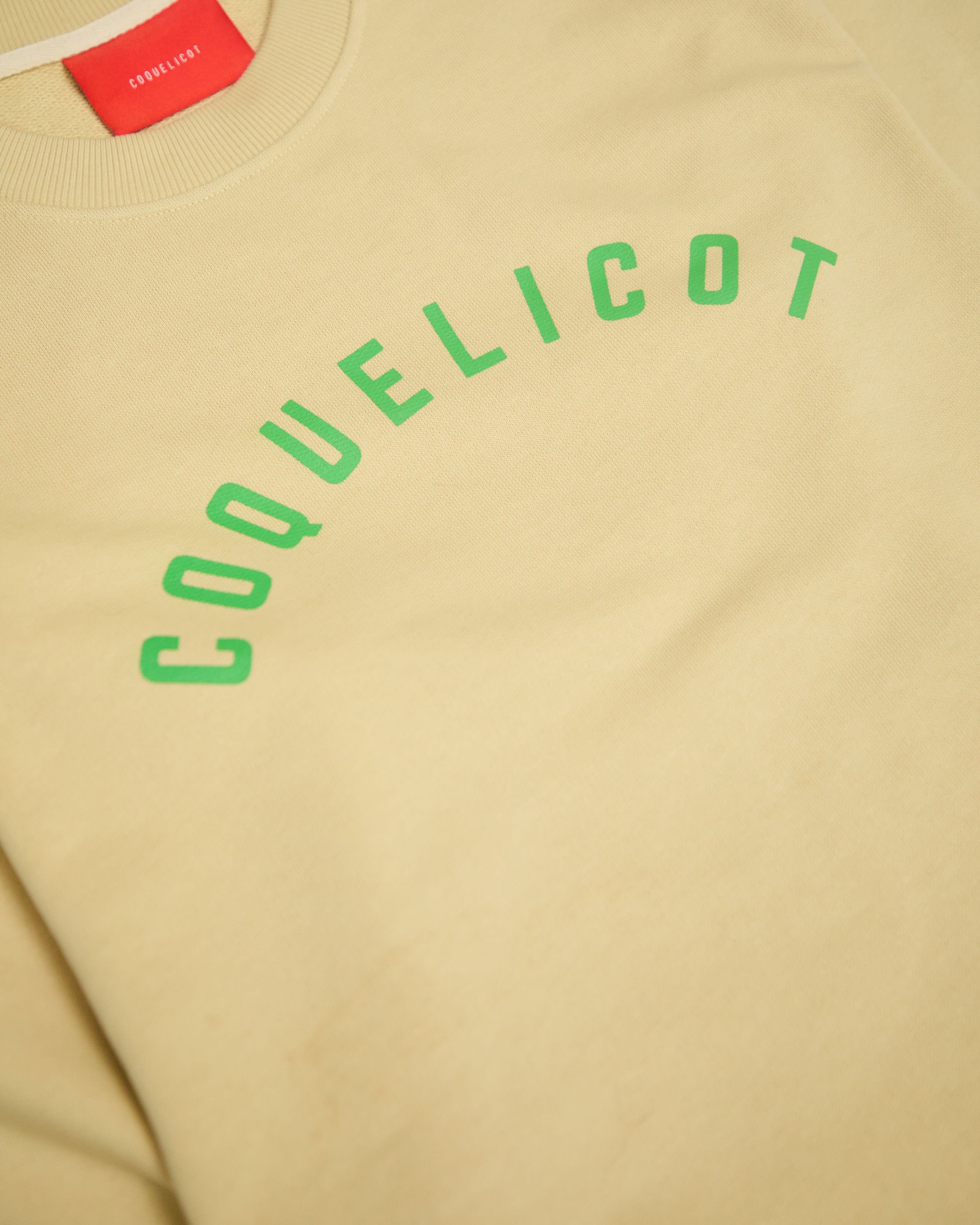 Sweat Ecru Titre Vert